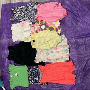 Carter's Pink and Green Puff Sleeve Sundress